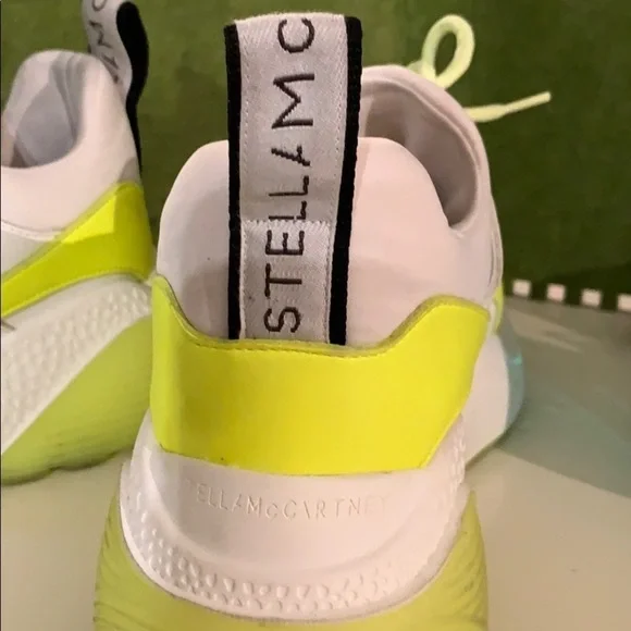 - Stella McCartney Eclypse Training Tennis Shoes White/Neon Yellow Women S…